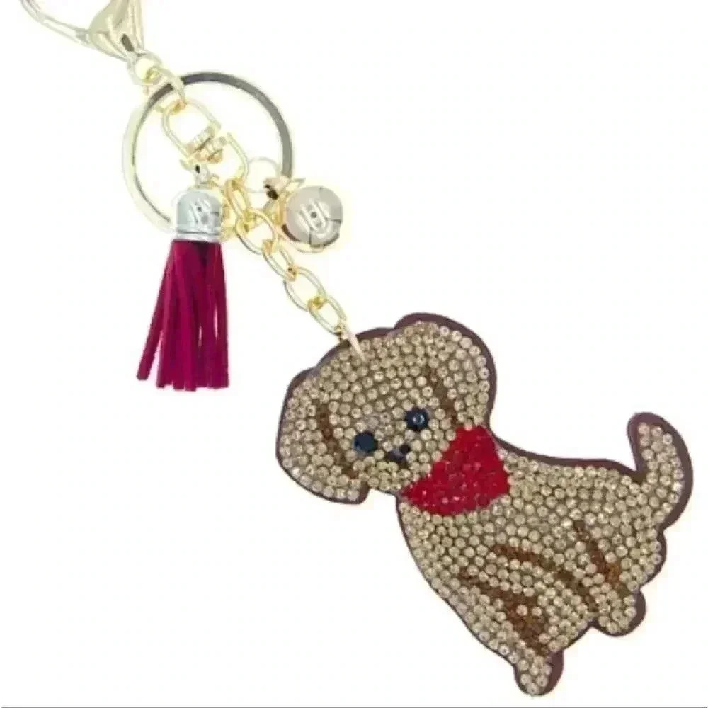 Labrador Keychain Cute Puppy Dog Metal Purse Charm Bag Accessory Gift